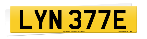 Registration number LYN 377E